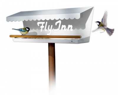 Fly Inn Vogelhaus Network-Design weiß